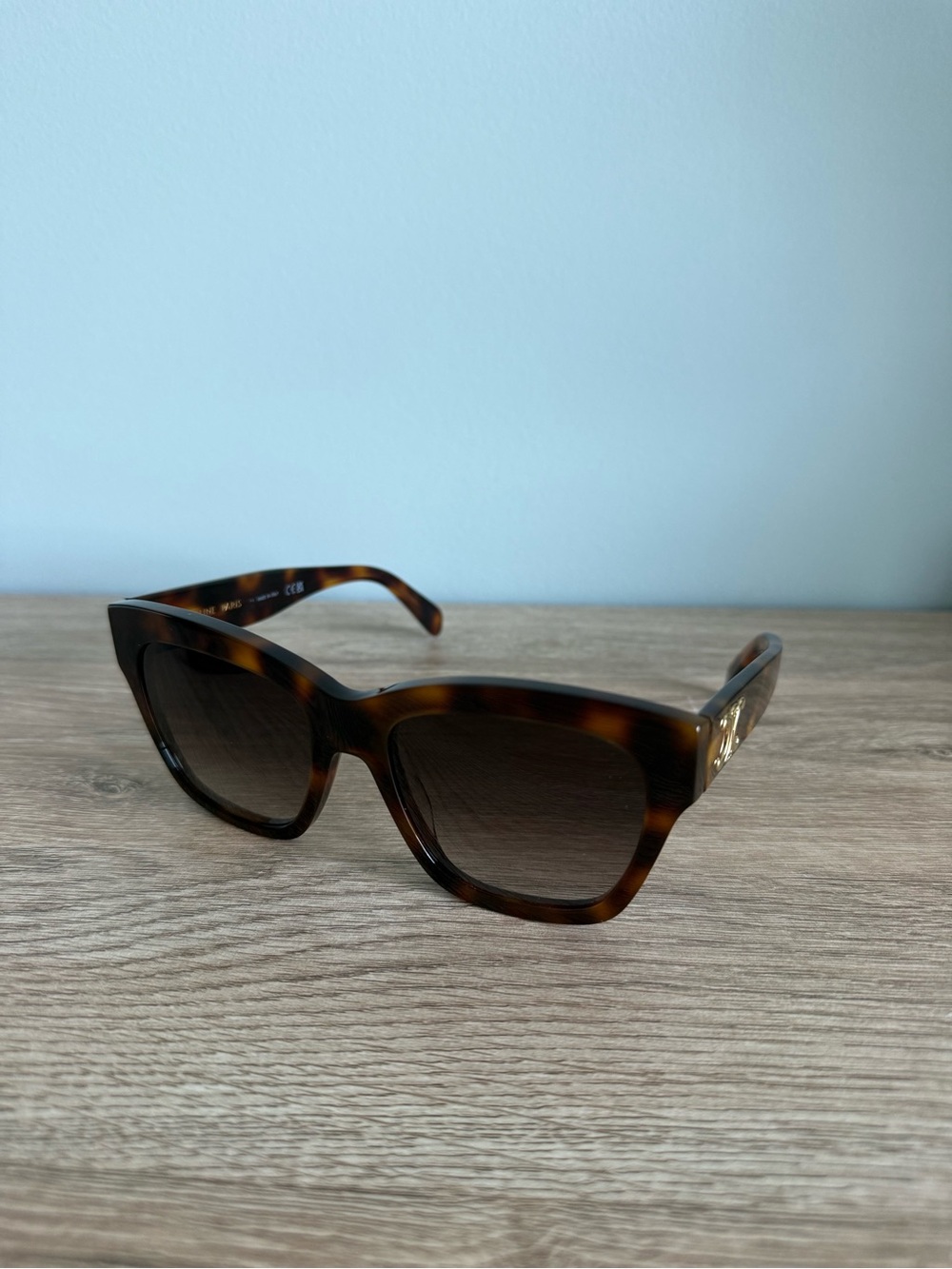 Celine Tortoiseshell Triomphe Tortoiseshell Sunglasses - classic havana